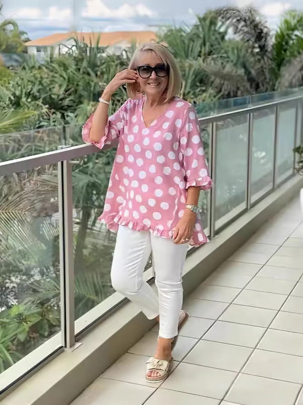Eline™ | Stijlvolle V-hals Blouse