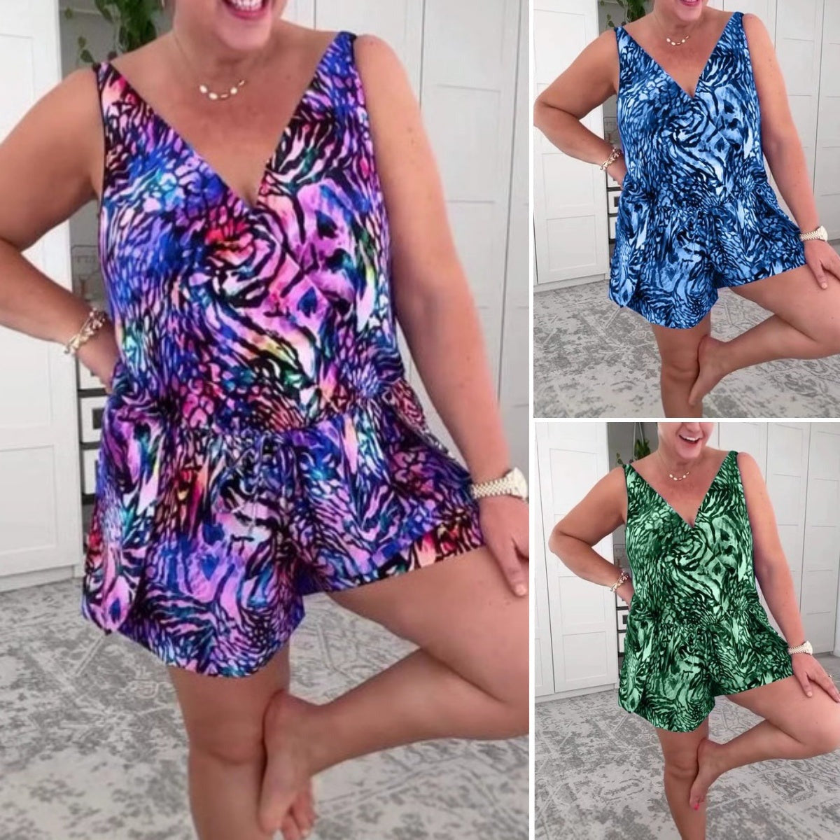 Marit™ | Mouwloze Print Strandjurk