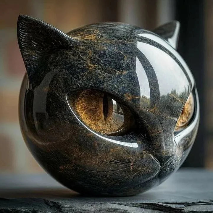Nynke™ | Mystieke Kattenkop Sculptuur