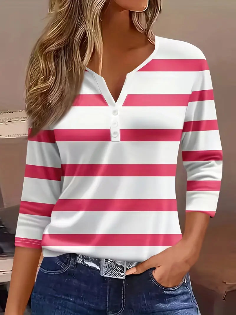 Anouk™ | Gestreepte V-Hals Top