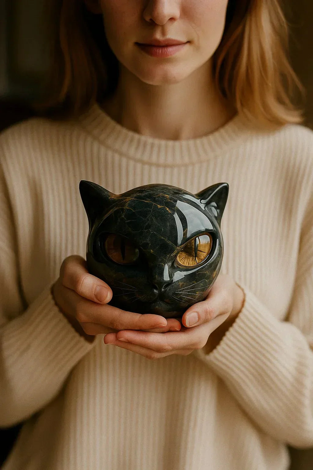 Nynke™ | Mystieke Kattenkop Sculptuur