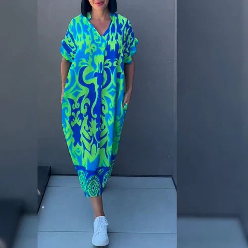 Hannah™ | Elegante Jurk Met Print