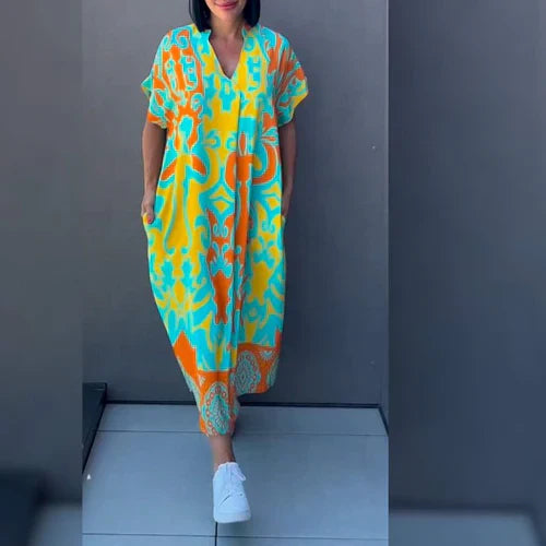 Hannah™ | Elegante Jurk Met Print