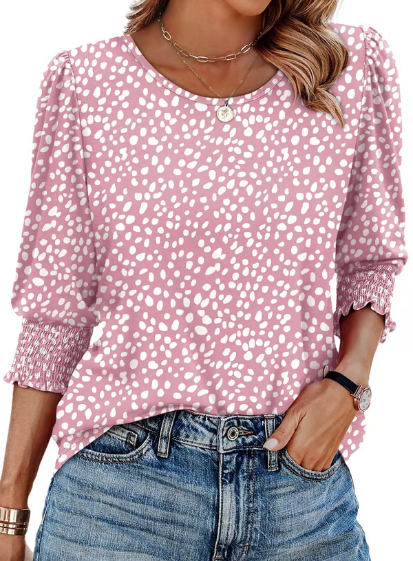Cecile™ | Blouse 3/4 Mouwen & Manchetten