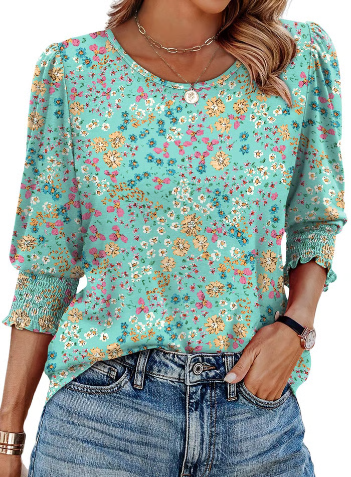 Cecile™ | Blouse 3/4 Mouwen & Manchetten