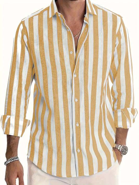 Victor™ | Elegante Gestreept Overhemd