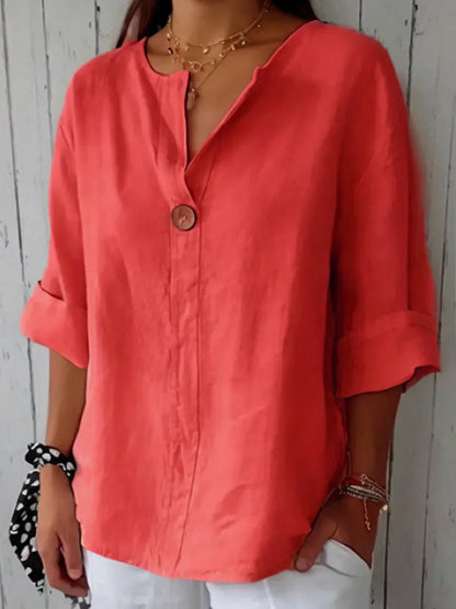 Saar™|Casual Blouse met V-hals