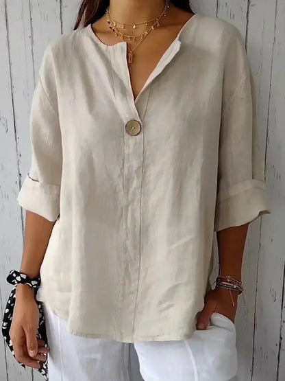 Saar™|Casual Blouse met V-hals
