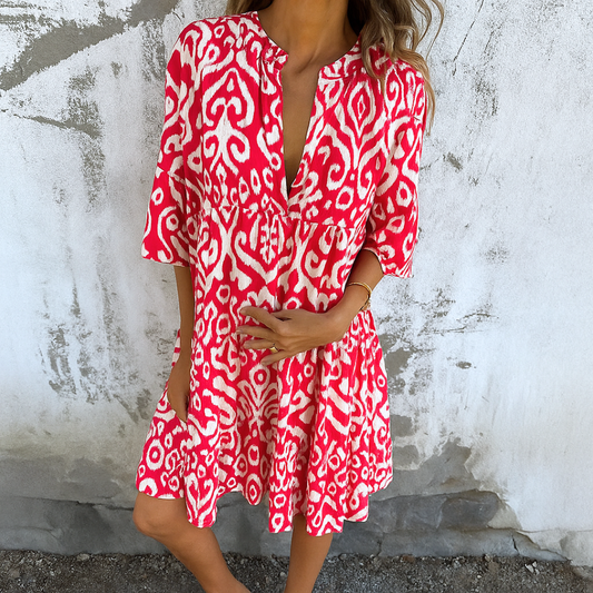 Lianne™ | Elegante Midi-jurk Met V-Hals