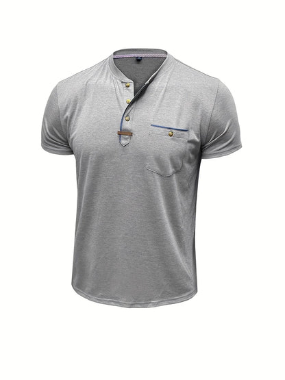 Roel™ | Elegant Ronde Hals T-shirt Met Zak 