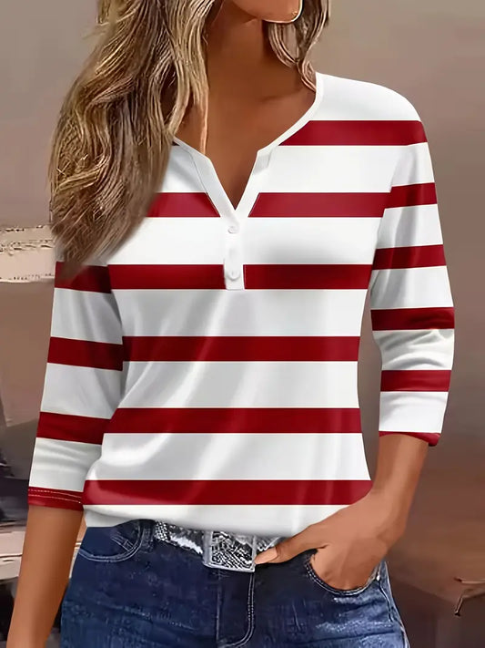 Anouk™ | Gestreepte V-Hals Top
