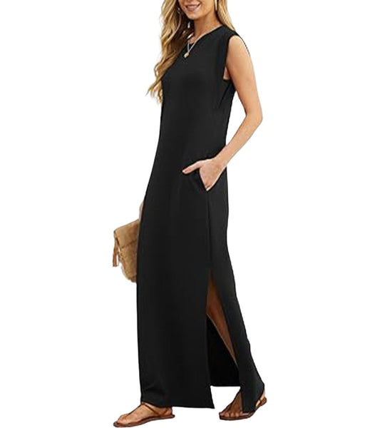 Roos™ | Luchtige Maxi Jurk Met Zijsplit