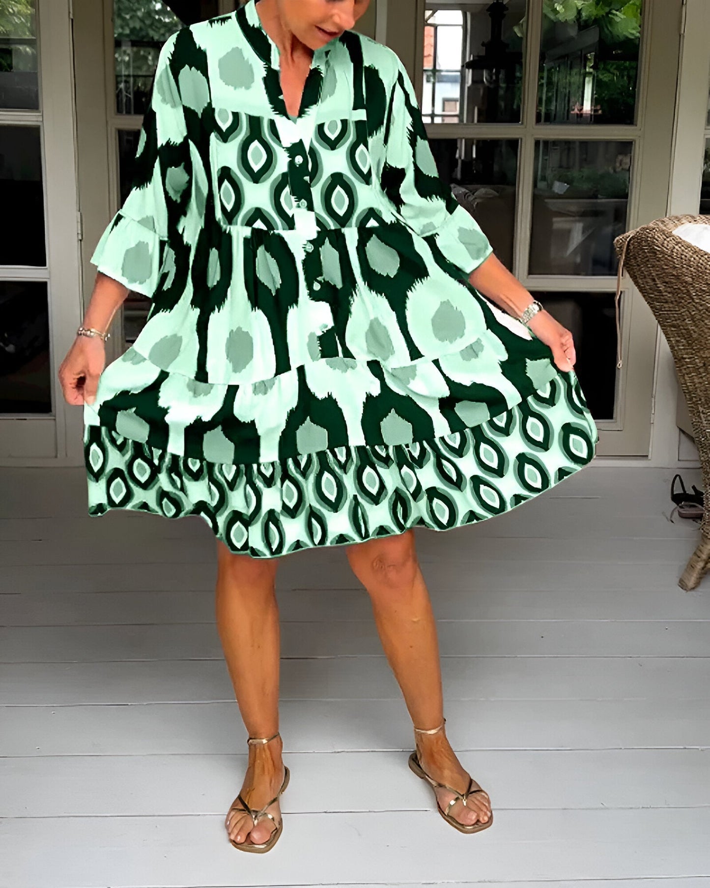 Anouk™ | Midi Jurk Met Knopen