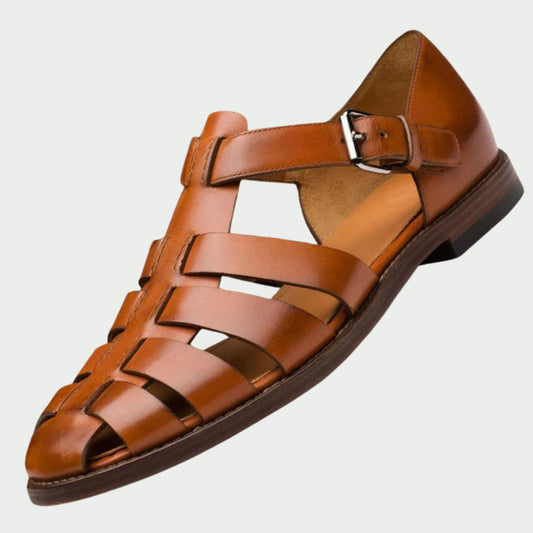 Wouter™ | Leren Gladiatorsandalen  