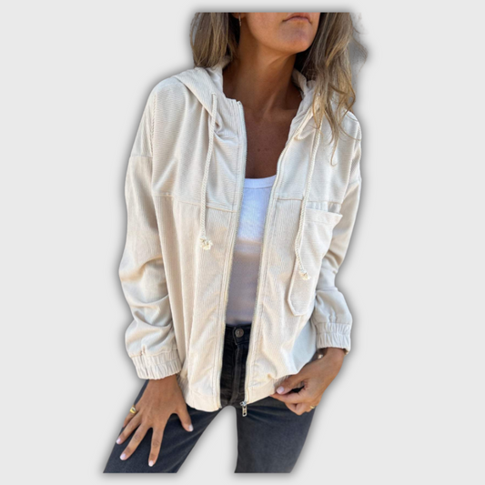 Vera™ | Retro Corduroy Jas met Capuchon 