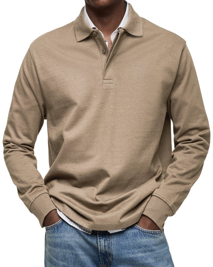 Nathan™|Casual Poloshirt met Lange Mouwen