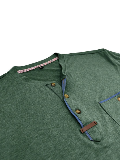 Roel™ | Elegant Ronde Hals T-shirt Met Zak 