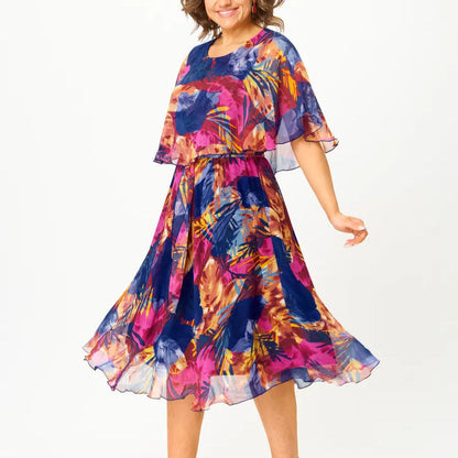Mariska™ | Comfortabele Plus Size Chiffon Jurk 