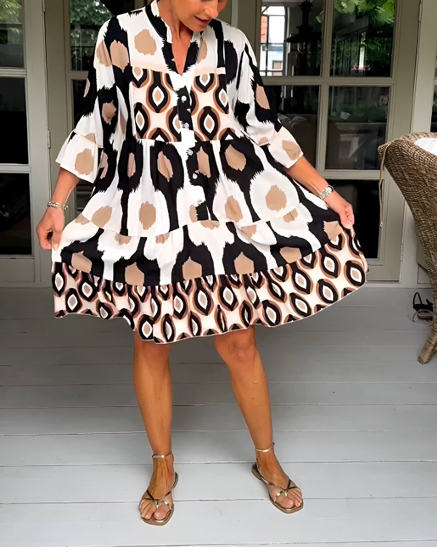 Anouk™ | Midi Jurk Met Knopen