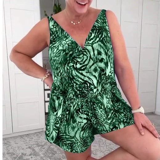 Marit™ | Mouwloze Print Strandjurk