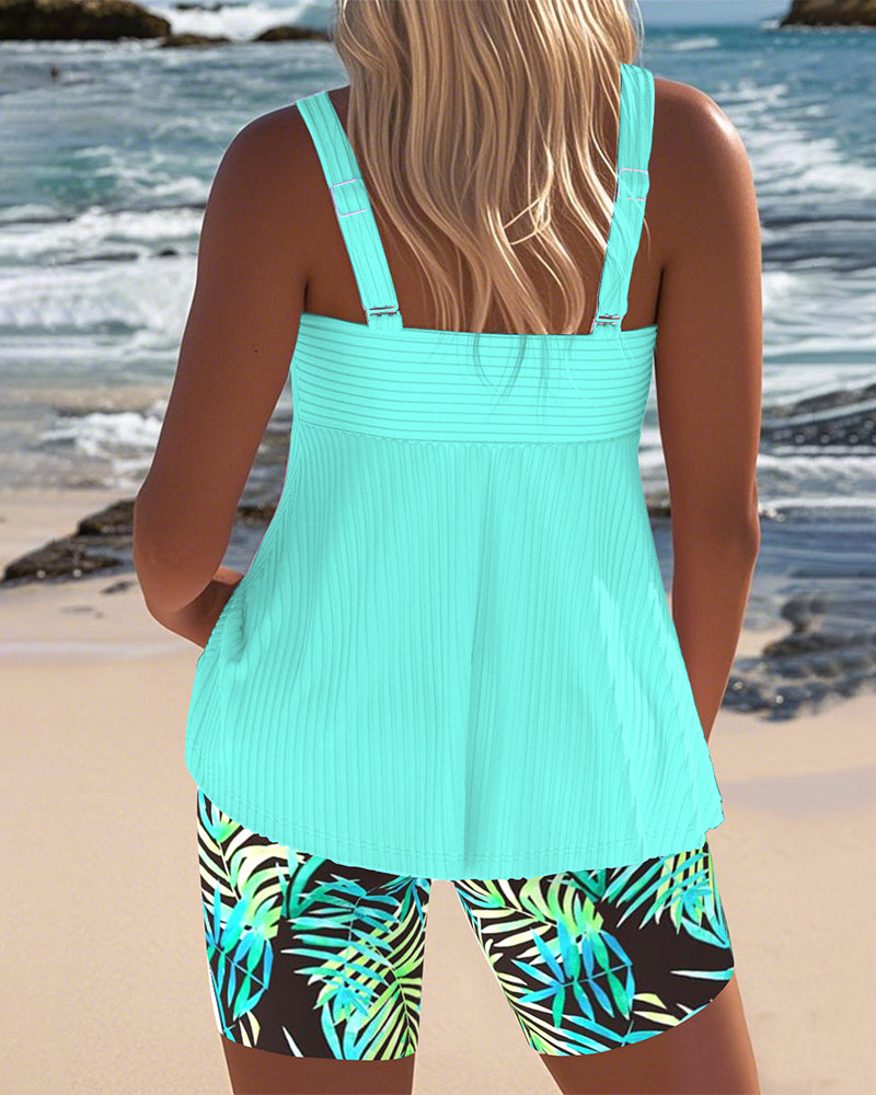Eva™ | Gestreepte Tankini & Strandshort