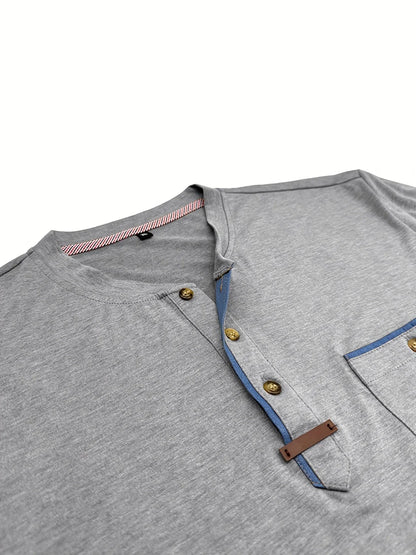 Roel™ | Elegant Ronde Hals T-shirt Met Zak 