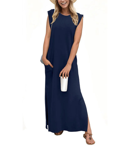Roos™ | Luchtige Maxi Jurk Met Zijsplit
 