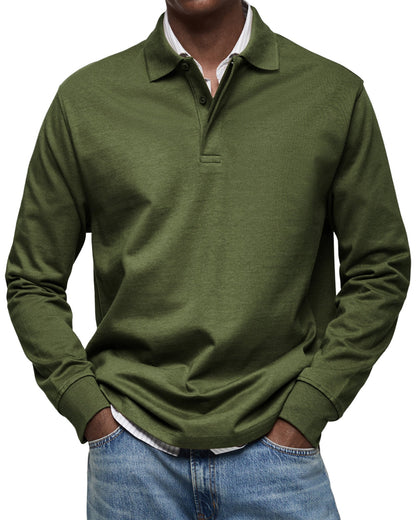 Nathan™|Casual Poloshirt met Lange Mouwen