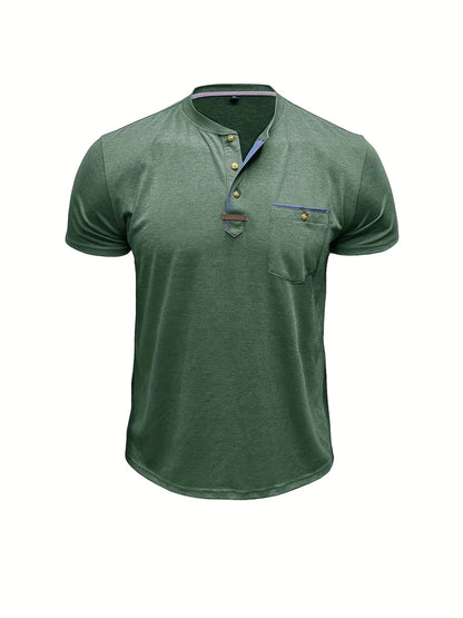 Roel™ | Elegant Ronde Hals T-shirt Met Zak 