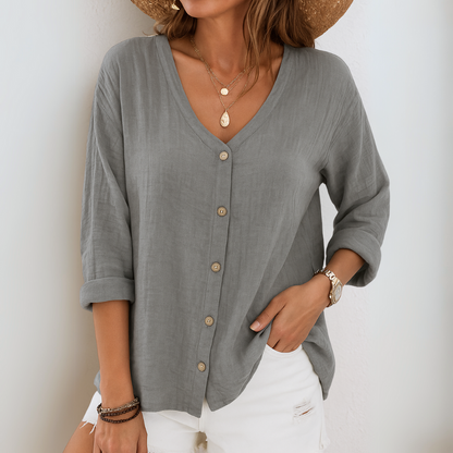 Lieke™ | Relaxte Blouse met Knopen