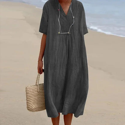 Karlijn™ | Relaxed Fit Midi Jurk  