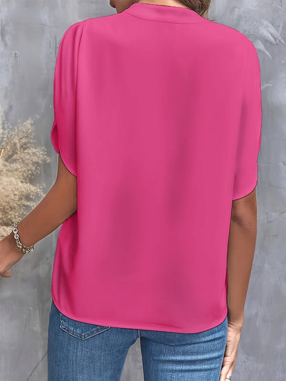 Amira™|Gedrapeerde blouse