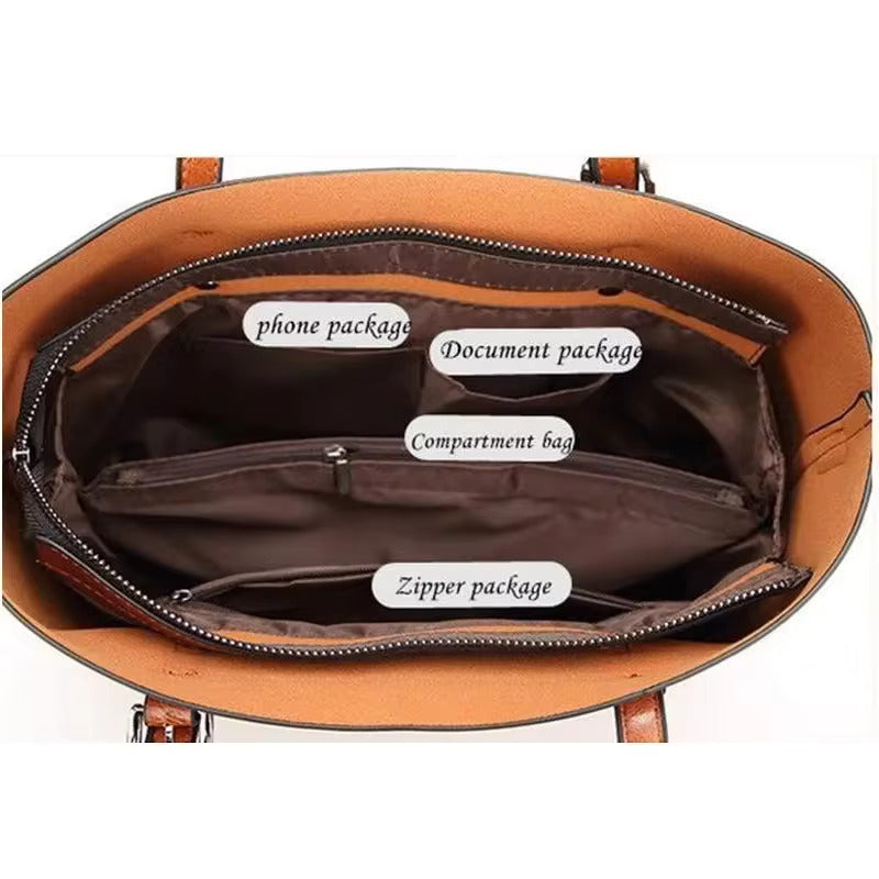 Wilhelmina™|Leren Boodschappentas