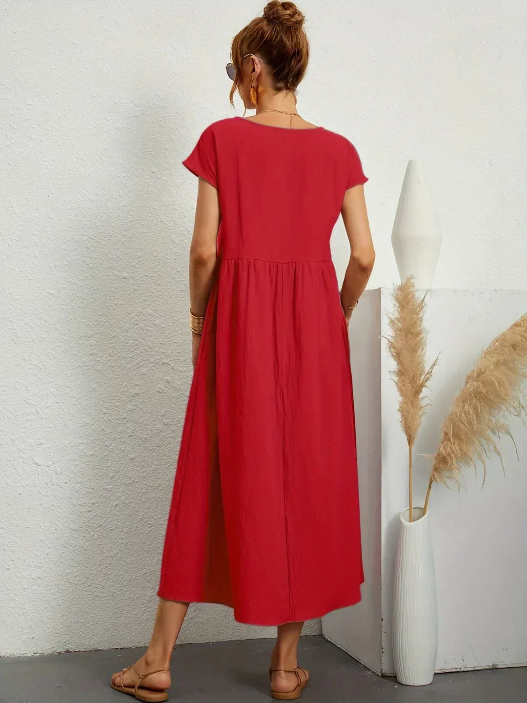 Liyana™|Relaxte Midi Jurk