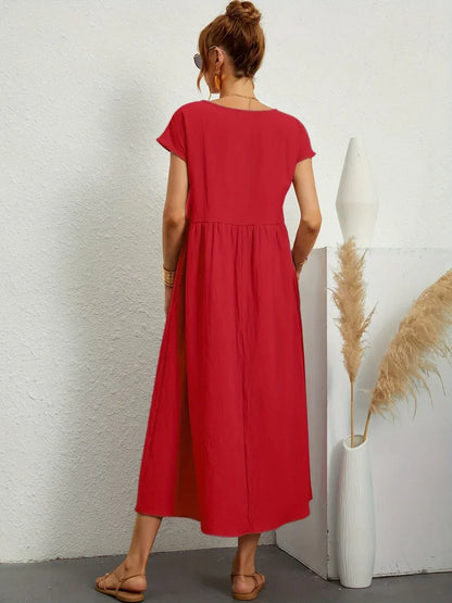Liyana™|Relaxte Midi Jurk