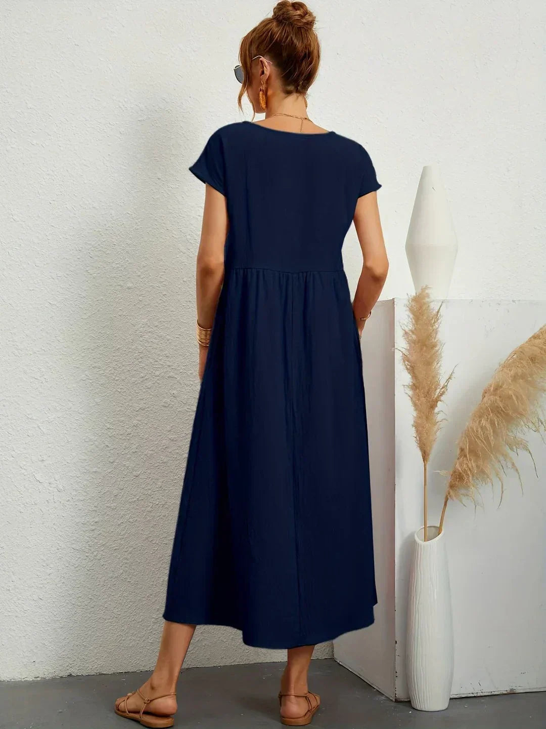 Liyana™|Relaxte Midi Jurk