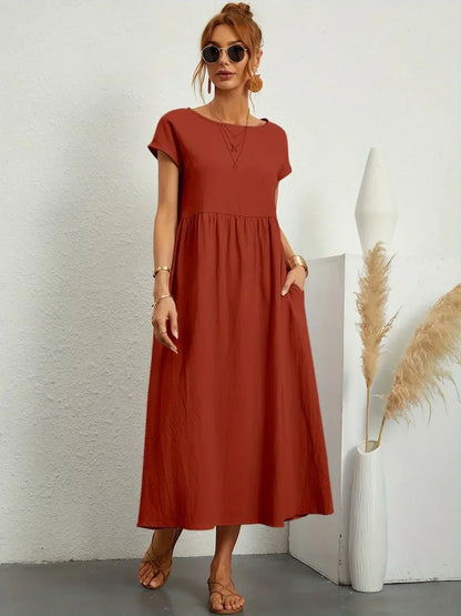 Liyana™|Relaxte Midi Jurk