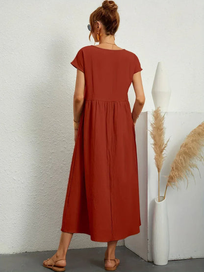 Liyana™|Relaxte Midi Jurk