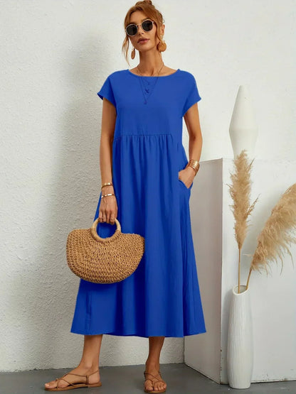 Liyana™|Relaxte Midi Jurk