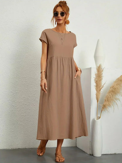 Liyana™|Relaxte Midi Jurk
