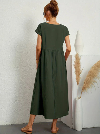 Liyana™|Relaxte Midi Jurk