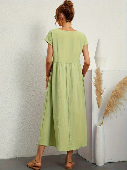 Liyana™|Relaxte Midi Jurk