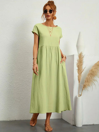 Liyana™|Relaxte Midi Jurk