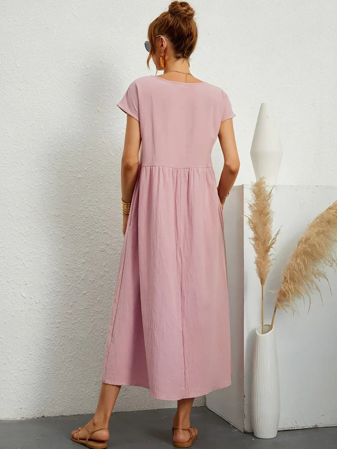 Liyana™|Relaxte Midi Jurk