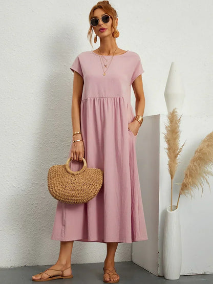 Liyana™|Relaxte Midi Jurk