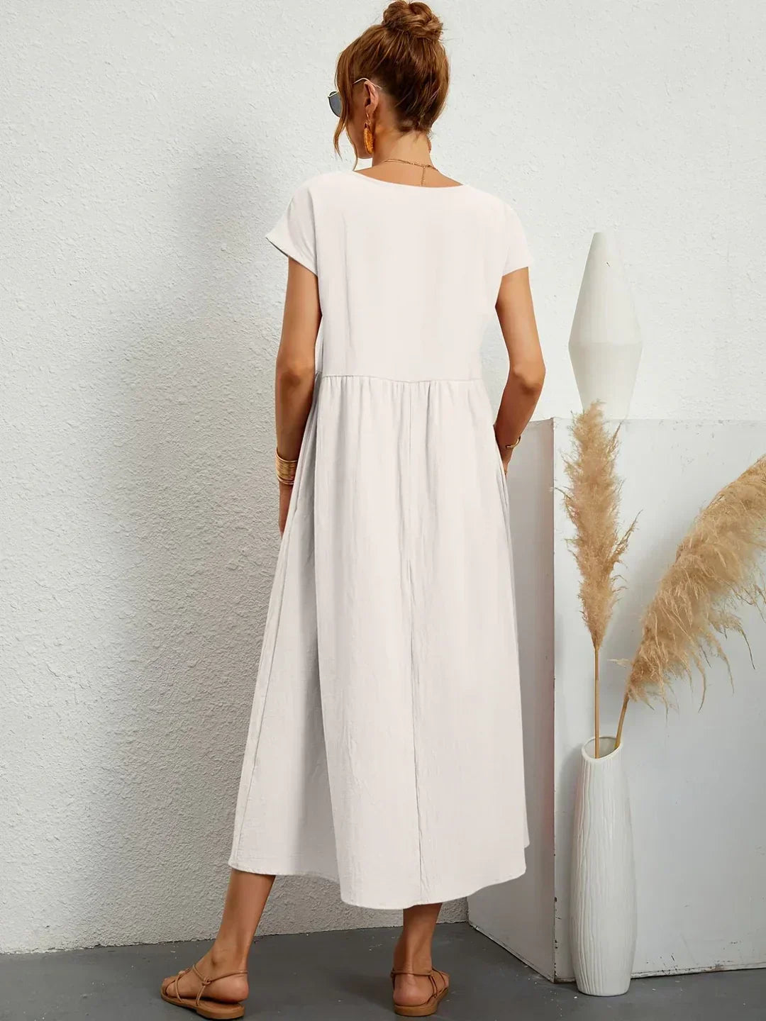 Liyana™|Relaxte Midi Jurk