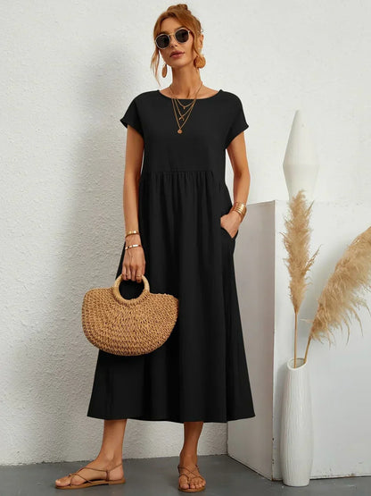 Liyana™|Relaxte Midi Jurk