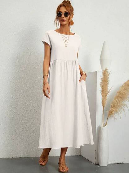 Liyana™|Relaxte Midi Jurk