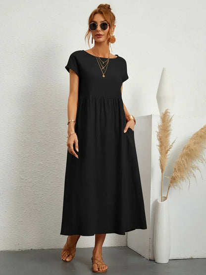 Liyana™|Relaxte Midi Jurk