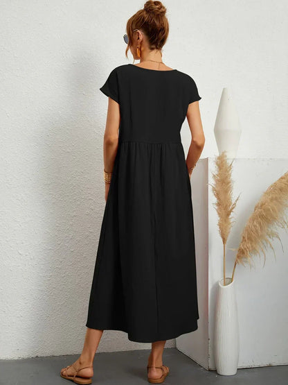 Liyana™|Relaxte Midi Jurk